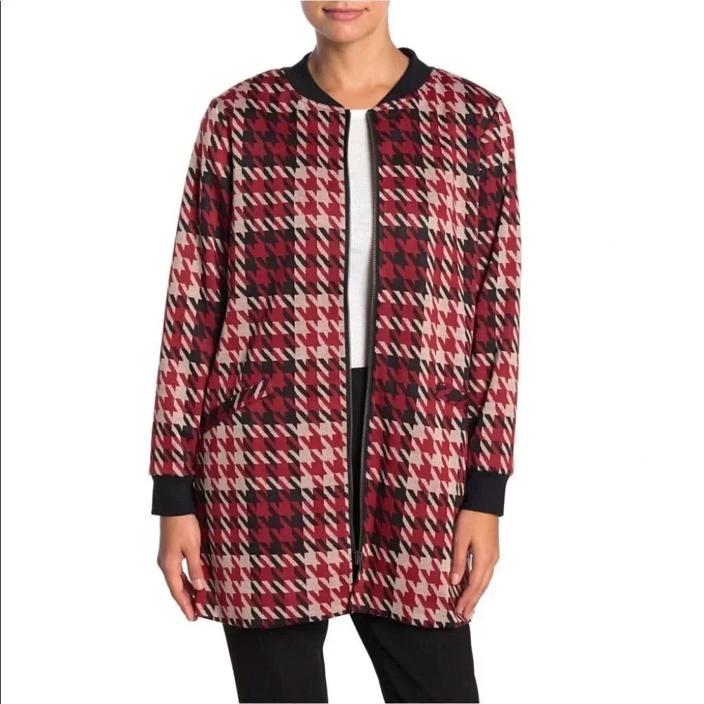 Sanctuary City Topper Houndstooth Coat Jacket NWT
